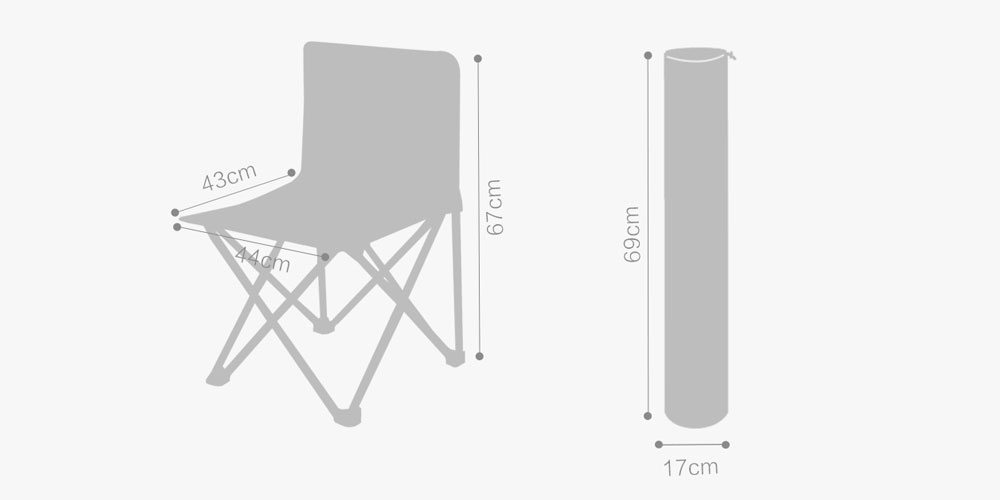 Стул складной Xiaomi ZaoFeng Ultralight Aluminium Folding Chair