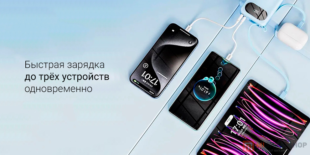 ROCK Y11 Mini Series Power Bank With Cable 20000mAh 35W