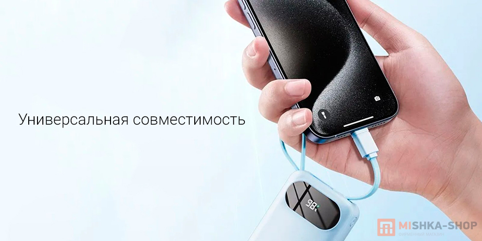 ROCK Y11 Mini Series Power Bank With Cable 20000mAh 35W