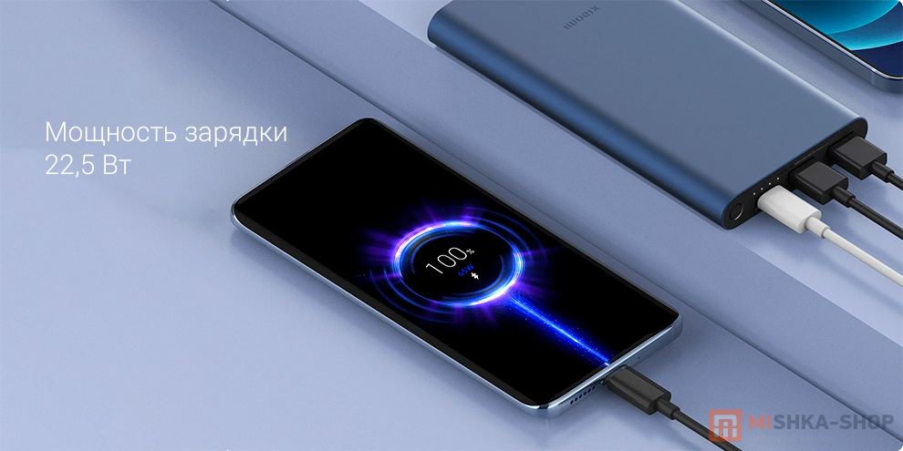 Xiaomi Power Bank 3 (10000 мАч, 22,5 Вт) (PB100DZM)