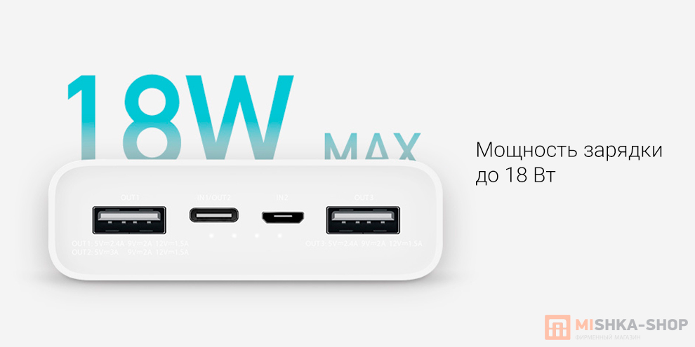 Xiaomi Power Bank 3 20000 mAh (PLM18ZM)