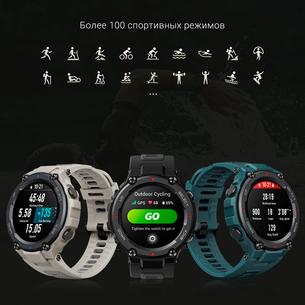 Смарт-часы Xiaomi Huami Amazfit T-Rex Pro