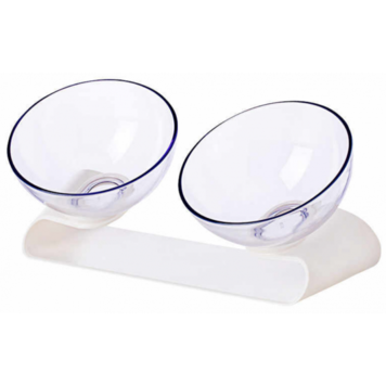 Миска для животных Jordan Judy Plastic Pet Double Food Bowl PE001 (Белый) — фото