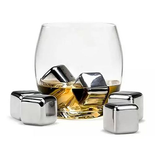 Охлаждающие камни для виски Circle Joy Stainless Steel Ice Cubes (CJ-BK03) (Серебристый) — фото