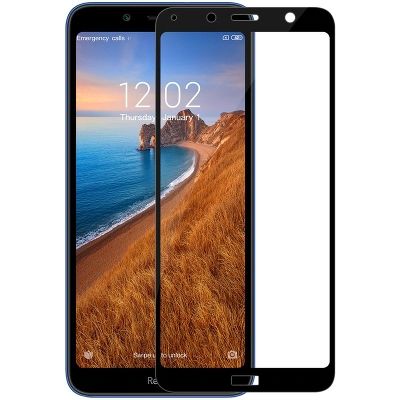 Защитное 5D стекло для Redmi 7A Black (Черное) — фото