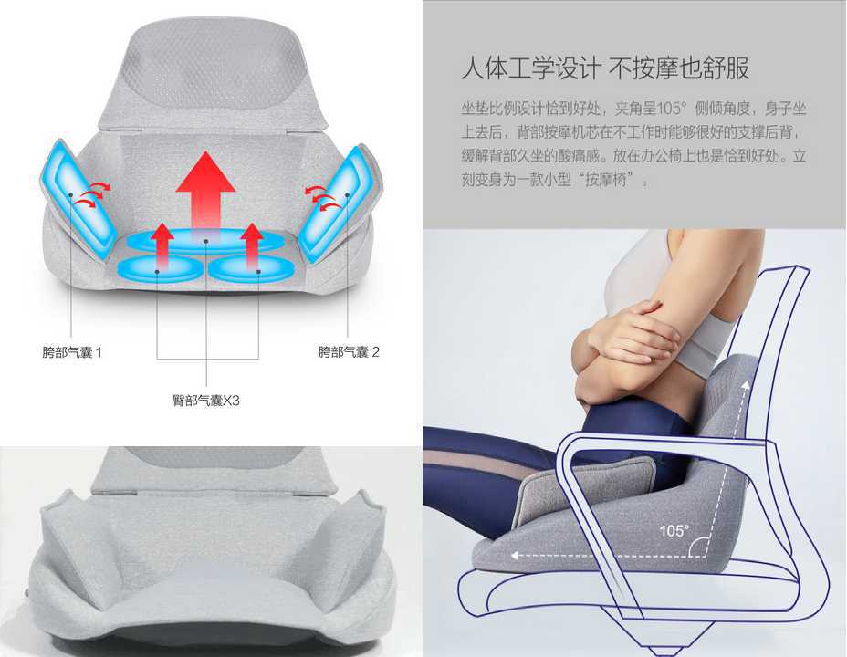 Массажная подушка Xiaomi Массажер Xiaomi