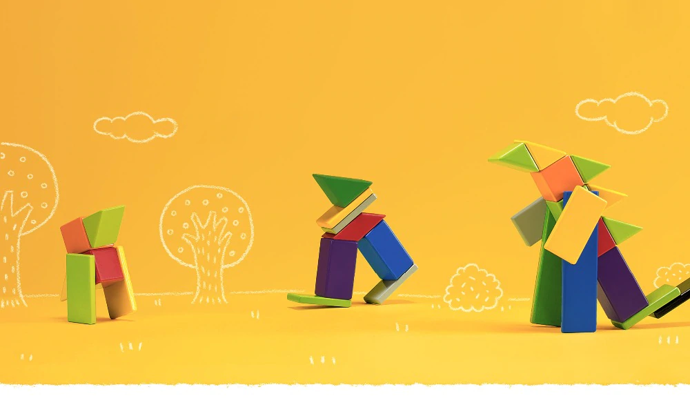 Детские магнитные кубики Mitu Child Magnetic Toy Bricks