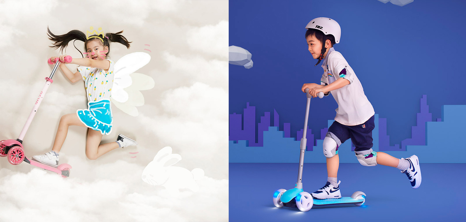 Xiaomi Rice Rabbit Scooter и Xiaomi BEVA Children's Scooter