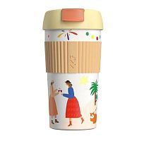 Термокружка Kiss Kiss Fish Rainbow Cartoon (0.49л) (Оранжевый) — фото