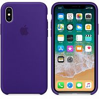 Силиконовый чехол для iPhone X, цвет «ультрафиолет» — фото