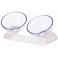 Миска для животных Jordan Judy Plastic Pet Double Food Bowl PE001 (Белый) — фото