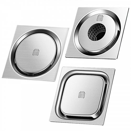 Набор сливных клапанов diiib Whirlpool Floor Drain (3 шт) Silver (Серебристый) — фото