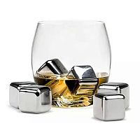 Охлаждающие камни для виски Circle Joy Stainless Steel Ice Cubes (CJ-BK03) (Серебристый) — фото