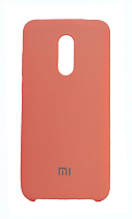 Силиконовый чехол с матовой текстурой для Redmi 5 Plus (Розовый) — фото