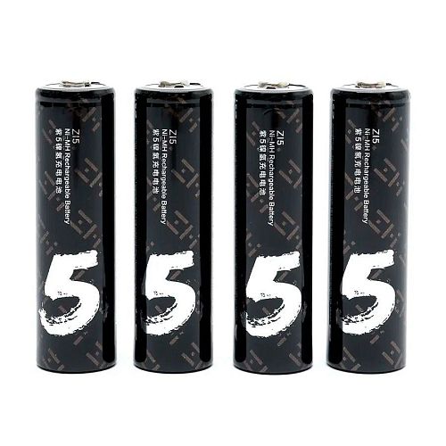 Батарейки аккумуляторные ZI5 Ni-MH 1700mAh Rechargeable (AA512) 4 шт. (Черный) — фото
