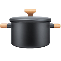 Кастрюля Qcooker Soup Pot Black (Черный) — фото