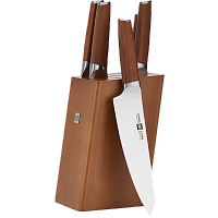 Набор ножей Xiaomi Huo Hou 6-piece German Steel Kitchen Knife Set (HU0158) (Дерево) — фото