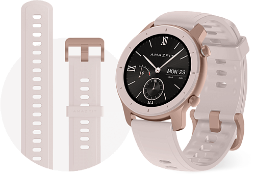 Смарт-часы Amazfit GTR 42 мм Pink (Розовые) — фото