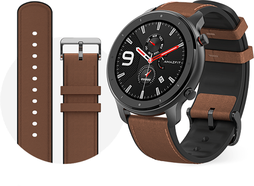 Смарт-часы Amazfit GTR 47 мм Black (Черные) — фото