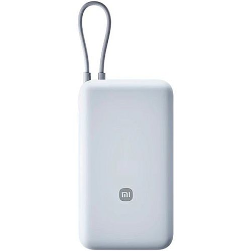 Внешний аккумулятор Xiaomi Power Bank With Cable USB-C Fast Charging 20000mAh 33W (Светло-серый) — фото