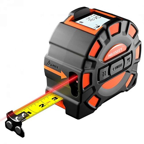 Рулетка лазерная Mileseey DT11 Laser Tape Measurer 2-in-1 40М (EU) (Оранжевый) — фото
