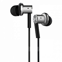 Наушники Hybrid Pro Dual Drivers Earphones (Piston 4) Silver/Black — фото
