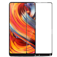 Защитное 2D стекло для Xiaomi Mi Mix 2/2S Black (Черное) — фото