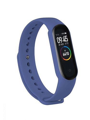 Силиконовый ремешок для Xiaomi Mi Band 5/6 (Синий) — фото
