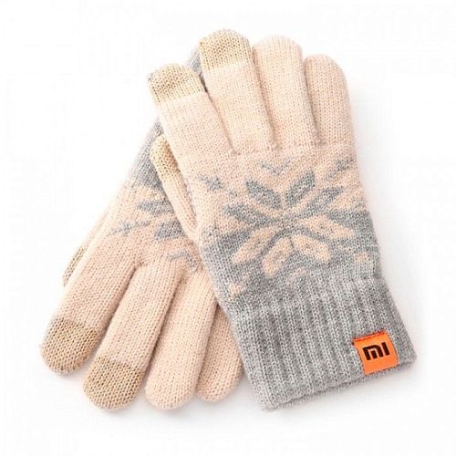Перчатки для сенсорных экранов Xiaomi (Бежевые) — фото