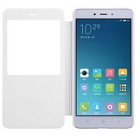 Чехол-книжка Nilkin Sparkle White для Xiaomi Note 4 (Белый) — фото