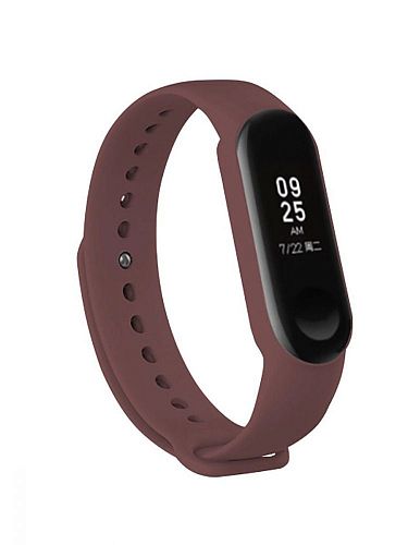 Силиконовый ремешок для Xiaomi Mi Band 5/6 (Коричневый) — фото
