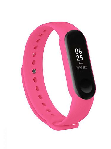 Силиконовый ремешок для Xiaomi Mi Band 5/6 (Розовый) — фото