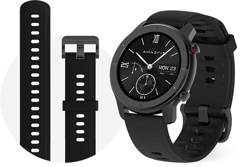 Смарт-часы Amazfit GTR 42 мм Black (Черные) — фото