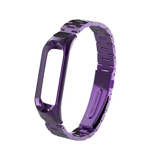 Металлический ремешок для Xiaomi Mi Band 4 (Фиолетовый) — фото