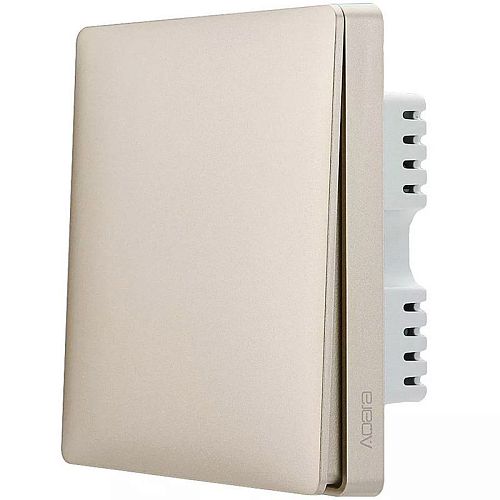 Беспроводной выключатель Aqara Wall Wireless Switch One Button Edition Gold (Золотистый) — фото