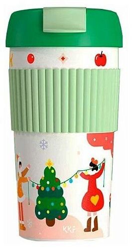 Термокружка Kiss Kiss Fish Rainbow Cartoon (0.49л) (Зеленый) — фото