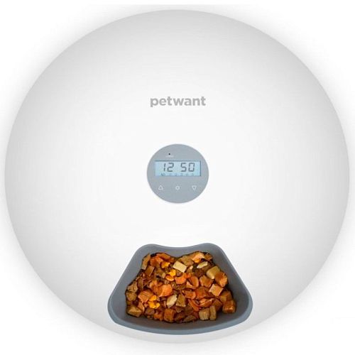 Автоматическая кормушка для животных Petwant F6 Smart Pet Feeder (6-meal) White (Белый) — фото