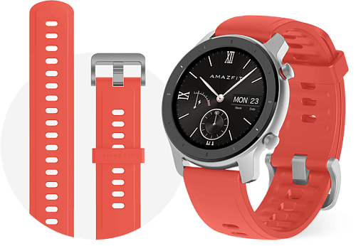 Смарт-часы Amazfit GTR 42 мм Red (Красные) — фото