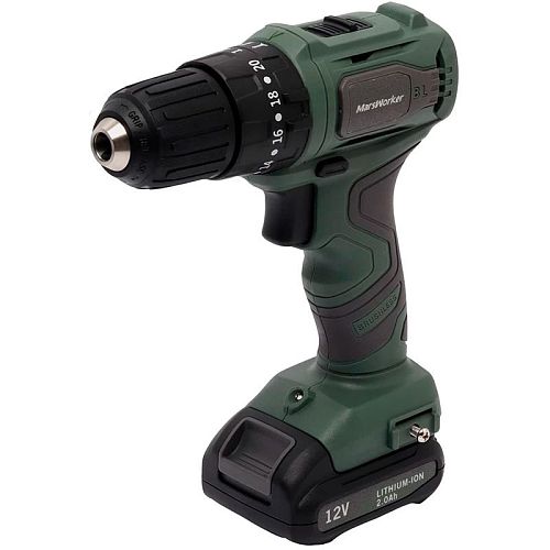 Аккумуляторная дрель-шуруповерт MarsWorker 12V Lithium Drill (MSBLID1201-04) (Зеленый) — фото
