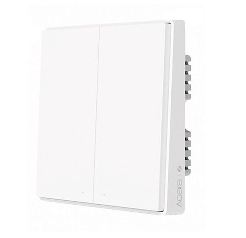 Умный выключатель Aqara Smart Wall Switch D1 (двойной, встраиваемый) White (QBKG22LM) — фото