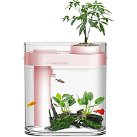 Акваферма Descriptive Geometry Amphibious Fish Tank (HF-JHYGQC001) (Розовый) — фото
