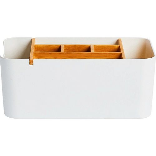 Органайзер для рабочего стола Xiaomi Bamboo Fiber Storage Box White (Белый) — фото