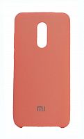 Силиконовый чехол с матовой текстурой для Xiaomi Redmi 5 Plus (Розовый) — фото