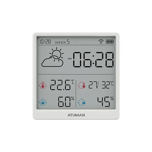 Датчик температуры и влажности ATuMan Duka TH3 (EU) (Белый) — фото
