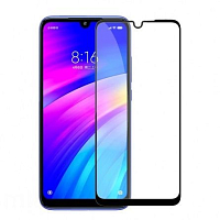 Защитное 2D Стекло для Redmi 7 Black (Черное) — фото