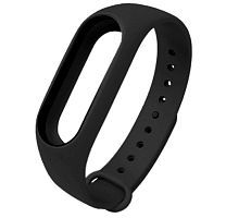 Силиконовый ремешок для Xiaomi Mi Band 3 (Черный) — фото