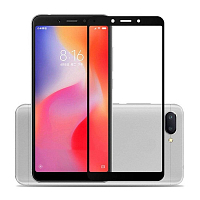 Защитное 2D стекло для Redmi 6/6A Black (Черное) — фото