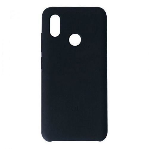 Силиконовый чехол с матовой текстурой для Xiaomi Mi8 (Чёрный) — фото