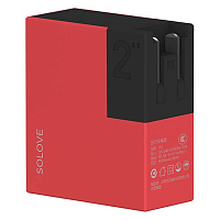Внешний аккумулятор Solove W2-Travel Charger & Power Bank (5000 mAh) Red (Красный) — фото