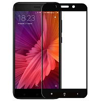 Защитное 2D стекло для Redmi Note 4 Black (Черное) — фото
